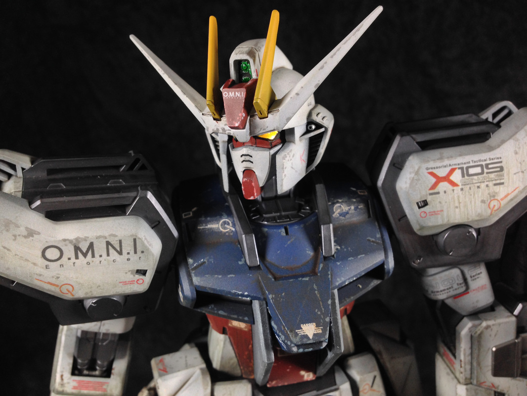 Custom Painted & Weathered: Bandai 1/60 Strike Gundam ONE-OFF PRODUCTION modelmaking guru